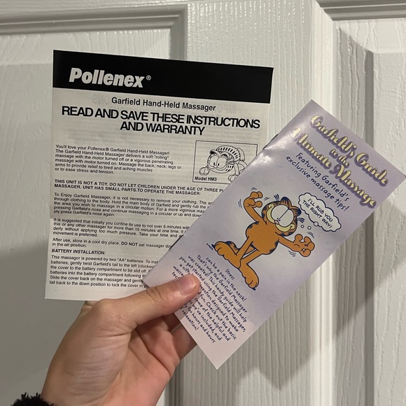 Vintage Pollenex Garfield Cat Hand-Held Massager 1990s - Picture 9 of 9